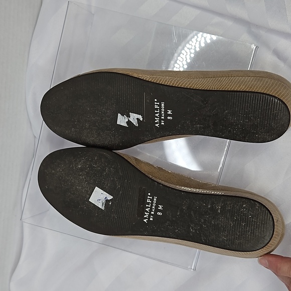 AMALFI BY RANGONI SLIP ON WEDGE SHOE SIZE 8 IN BIEGE/ TAN - Picture 9 of 9